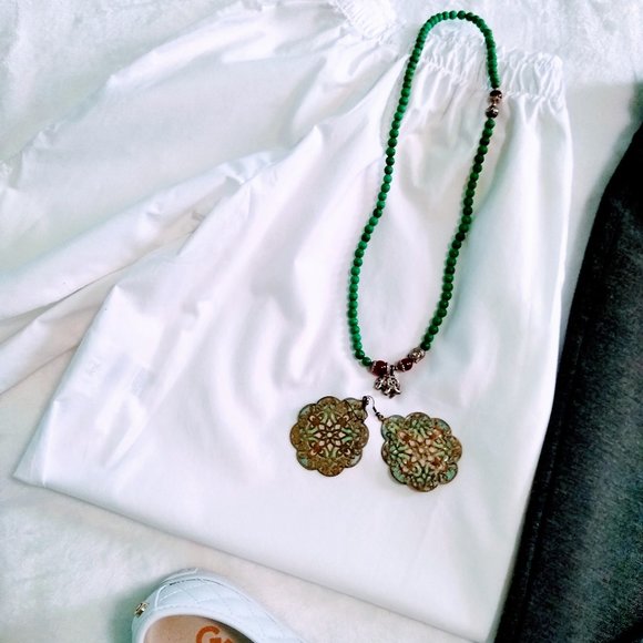 H&M White Peasant top Sz 4 - Picture 6 of 8